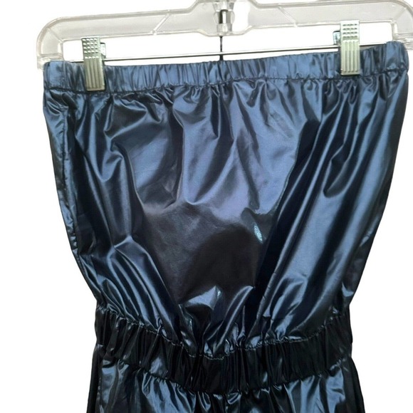 Superdown Lani Metallic Blue Strapless Jumpsuit Festival Boho Night Out Sz XS - Picture 8 of 16